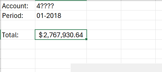 Excel worksheet showing the same formula cell with correct final values after recalculation completes