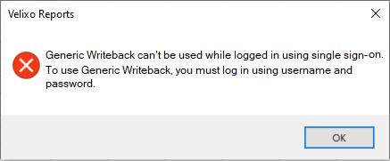 Authentication compatibility note for Universal Writeback showing supported Acumatica versions and sign-on methods